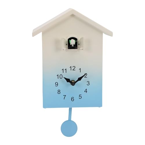 Reloj de cuco azul con péndulo y timbre cada hora para cocina y dormitorio 5