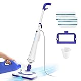 Professional Steam Mop Cleaner, 1300W Floor Steamer with Detergent Chamber, 25S...
