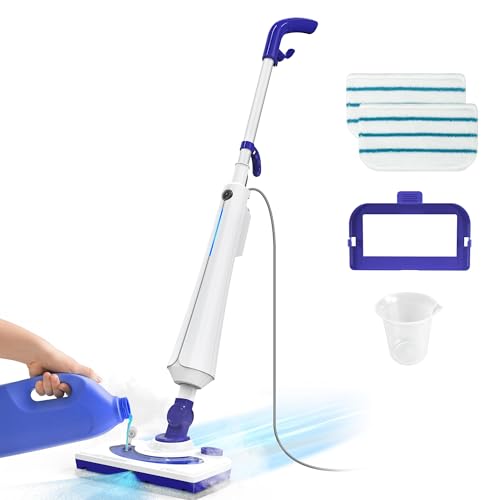 Professional Steam Mop Cleaner, 1300W Floor Steamer with Detergent Chamber,