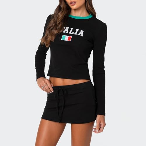 Women's Fashion Mini Skirts Solid Color Drawstring Elastic Waist Skirts Summer Casual Short Skirts (Black, S)2