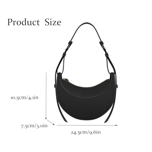 Leather Saddle Bag for Women Crescent Leather Shoulder Bag Designer Crossbody Handbag Purse Hobo3