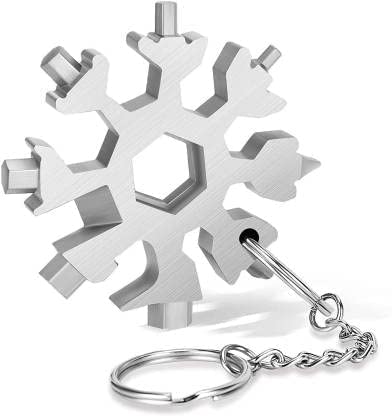 Portible 18 in 1 Stainless Steel Snowflake Multi tool Heavy Duty, Hex Wrench, Screwdriver, Allen Multi Tool Keychain for Outdoor, Travel, Camping Portable Keychain Great Christmas Gift (Silver) (B0BBGW3GR6) Amazon Price History, Amazon Price Tracker