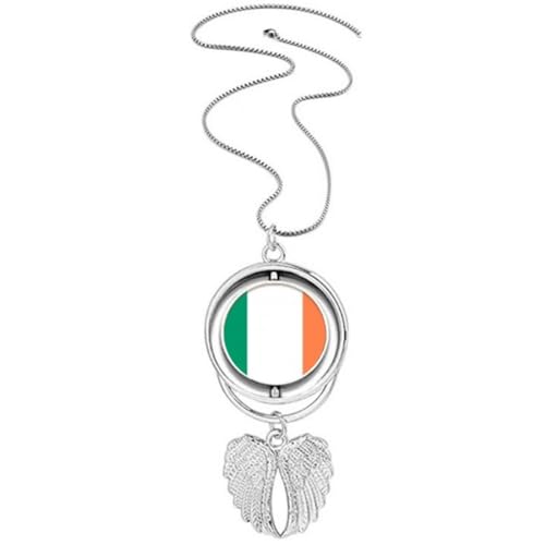 Collier drapeau Irlande et ailes d'ange pour la Saint-Patrick
