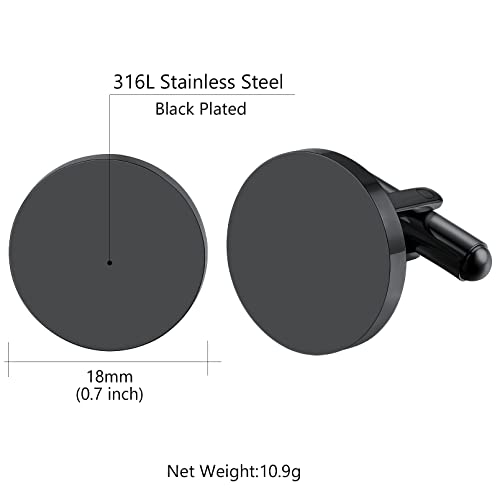 Variante de Custom4U gemelos boda personalizados negros acero inoxidable 316L