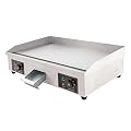 29'' Electric Countertop Griddle 3000W Commercial Electric Griddle Countertop Flat Top Grill BBQ Teppanyaki Cooking Griddle Pancake Maker, 29'' x 16'' Cooking Pan