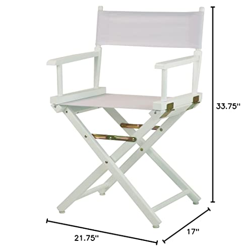 Casual Home 18" Director's Chair White Frame With White Canvas #TOP7