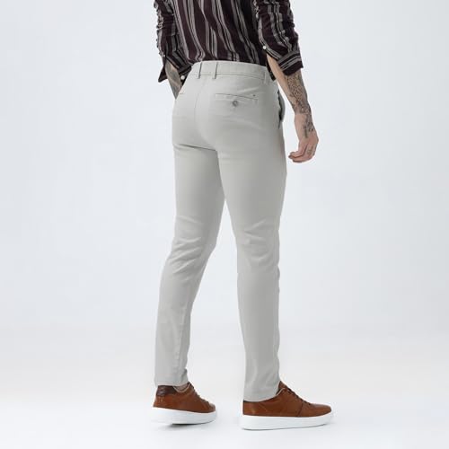 Image of BASICS Premium Cotton Stretch Formal Trousers for Men | Office Pants