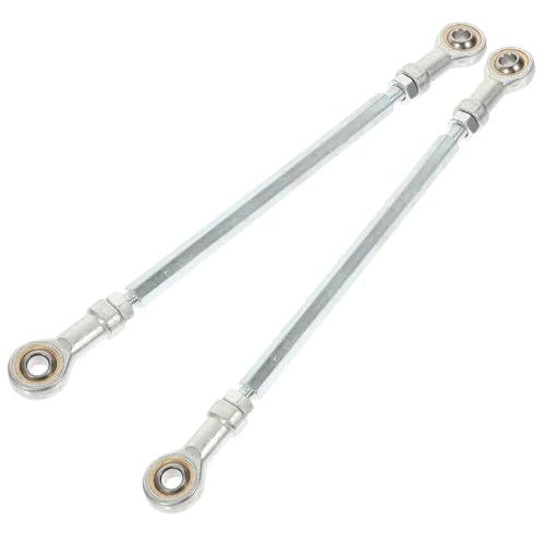 Barras de acoplamiento de dirección M8x1.25 SECFOU en metal plata con agujero de 8mm