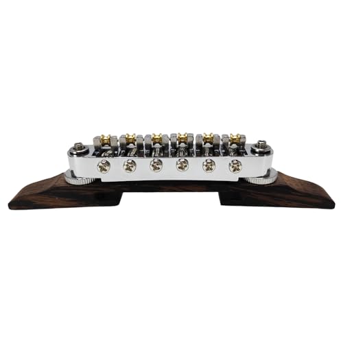 Adjustable Archtop Guitar Bridge Tailpiece with Golden Roller Saddles Electric Guitars Accessories Height Control Roller Saddles