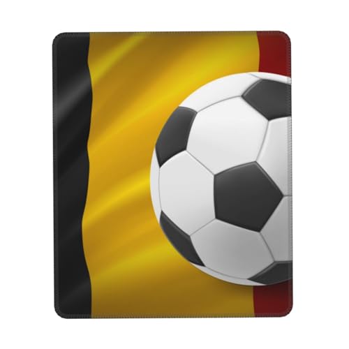 Tapis de souris motif drapeau de la Slovaquie avec ballon de football pour bureau maison 18 x 22 cm