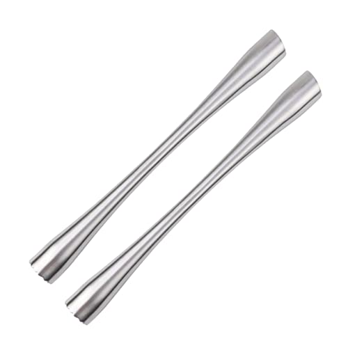 NAMOARLY Set of 2 Extended Lemon Muddler Stirrers 18/8 Stainless Steel Ice for Bar