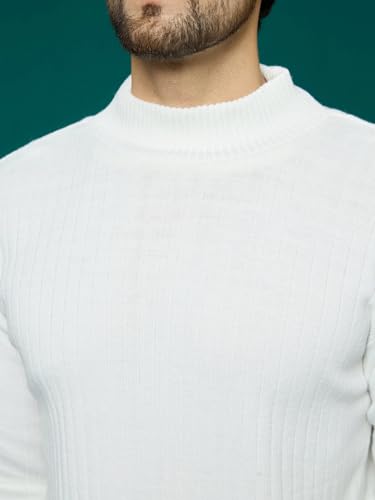 Image of Kvetoo Men High Neck Full Sleeve Winter Woolen Sweater