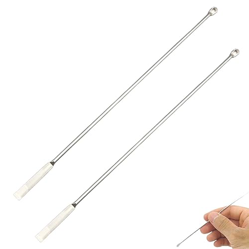 SSRDFU 2 PCS Espátulas de Laboratorio - Espátula de Laboratorio Acero Inoxidable, Cuchara de Laboratorio, Espátulas de Laboratorio, Micro Cuchara de Acero Inoxidable, para Relleno de Cápsulas(20cm)