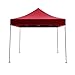 Pop-Up Outdoor Canopy Shade - 10x10 Water-Resistant Party Tent with Instant Setup and Portable Carrying Bag for Storage or Transport by Stalwart (Red)
