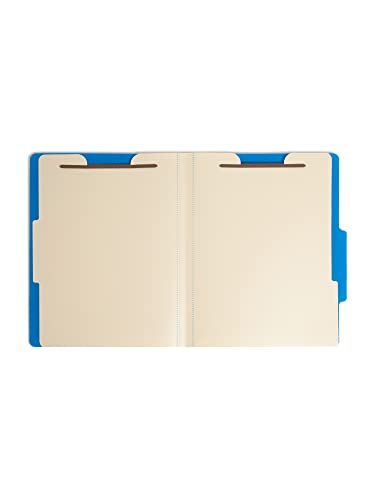 Smead Poly Classification Folder, 2 Dividers, 2" Expansion, 2/5-Cut Tab, Letter Size, Blue, 10 Per Box (14045) #TOP2