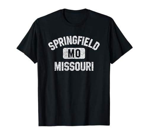 Springfield MO Gym Distressed White Print T-Shirt