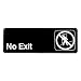 Alpine Industries No Exit Sign - Highly Visible & Weather Proof Plastic Door & Gate Placard w/Adhesive Back - Indoor & Outdoor Post for Schools, Offices, Restaurants & Businesses