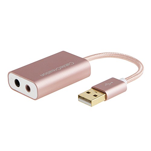 External USB Audio Adapter, CableCreation USB Stereo Sound Card with 3.5mm Jack Headphone