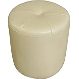 bleyoum upholstered round footstool simple sofa stool round shoe changing stool stool door stool household change shoe bench small round modern upholstered foot(size:32cm*32cm*32cm,color:khaki)