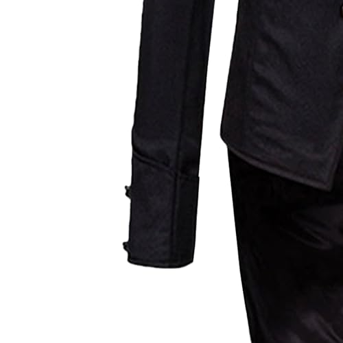 Men's Slim Fit Retro Prom Suit Jacket One Button Party Swallowtail Coats Medieval Solid Tailcoat Jacket4