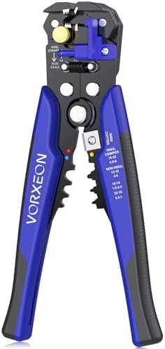 VORXEON Self Adjusting Wire Stripper 3-in-1 Wire Stripper/Cutter/Crimper 12 Inches Suitable for 10 AWG to 24 AWG wire, 0.2 to 6 mm², For Computer, Appliance Repair, DIY, home, Electrician