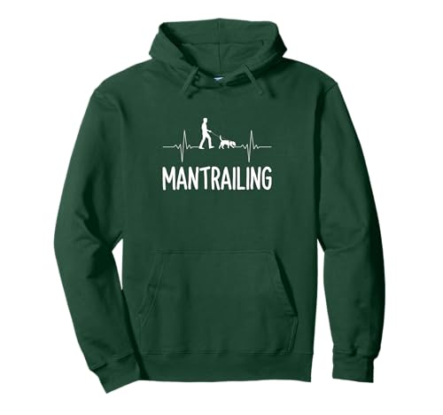 Mantrailing Mantrailer Hundesport Suchhund Herzschlag Pullover Hoodie