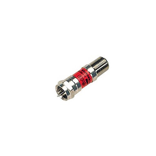 8 dB Attenuator Inline 5 - 2150 MHz 20 dB Return Loss F-Type Coaxial Female to Male Pad DC Block 75 Ohm Fixed 22 Gauge Spring Steel Nickle Plated In-Line Coupler Connector 1 Pack