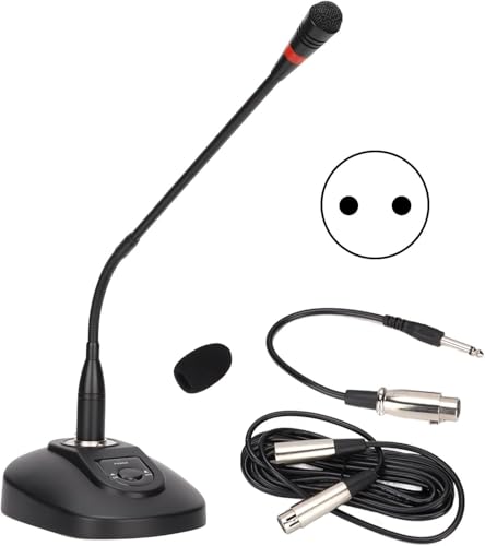 Image of Drumstone (𝟏𝟓 𝐘𝐞𝐚𝐫𝐬 𝐰𝐚𝐫𝐫𝐚𝐧𝐭𝐲 Adjustable Gooseneck Desktop Microphone | Noise-Cancelling Condenser Voice Mic with Table MountStrong, Stable & Ideal for Speeches, Talks & Meetings