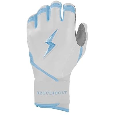 BRUCE BOLT Chrome Series Long Cuff Batting Gloves - Multiple Colors - Adult & Youth Sizes