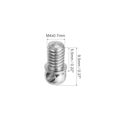 Image of PATIKIL M4x0.7 Eye Bolts, 30 Pack Screw Hook Loop Ring Decorative Light Fixture for Candle Pendant Lamp Chandelier DIY Project, Silver Tone