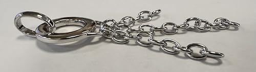 Quiges Necklace Loop 3 Chains Carrier for Clip On Charm Pendant Silver Plated Women's Jewellerys