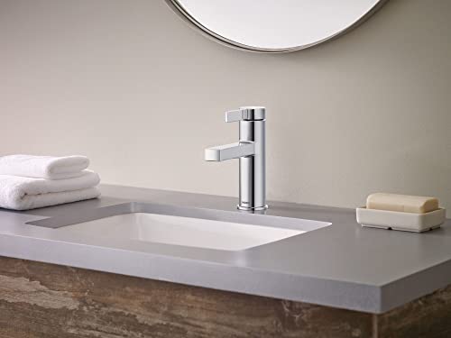 Moen-Beric-Chrome-Modern-One-Handle-Single-Hole-Bathroom-Faucet-with-Drain-Assembly-and-Optional-Deckplate-for-your-Bath-Sink-84774