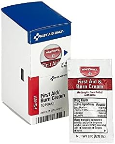 First Aid Only FAE-7011 SmartCompliance Refill Burn Cream, White, 10 Count, 1/32 oz. (.9 g)