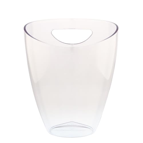 Cubitera para botellas de vino Koala Nature 3,5 L – Champanera acrílica para 2 botellas de vino, cava o champagne – Enfriador rápido, ligero, apilable y reutilizable, con asas, transparente