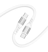 Weduda 60W USB C to USB C Cable 6ft, Soft Silicone USB 2.0 Type C Fast Charging Cable for MacBook...