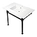 Kingston Brass KVPB37221Q0 Monarch Console Sink, White/Matte Black