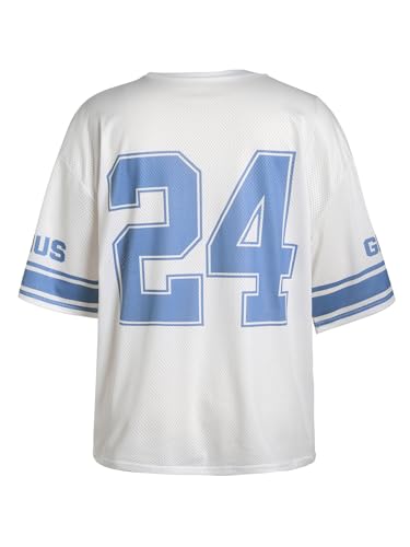 Image of RoseSeek Women's Jersey Shirts Number Graphic V Neck Football T Shirts Tops