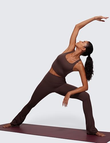 Image of CRZ YOGA Butterluxe Racerback Crop Tank Tops | Light Support, Removable Pads, Yoga, Extremely Soft, Scoop Neck, Longline Sports Bras for Women
