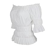❤️ Style: Casual & Eleganz. Einfarbige Damen Piratenblusen sind elegant, reizvoll und cold shoulder, um schlanke sexy Figuren zu gestalten. Schöne attraktive Oberteile passen gut zu Jeans, Hosen und Röcken, elegante schicke Look.