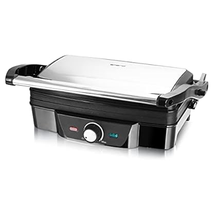 Emerio Kontaktgrill Tischgrill Panini Sandwichmaker 1600 Watt Cool Touch-Griff Antihaftbeschichtung, Grillfläche 28x17cm… – Bild 3