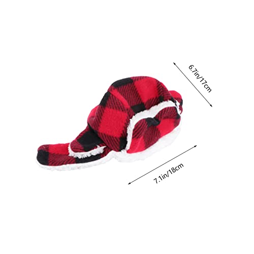 Mipcase 2 Pçs Gato De Estimação Ajustável Orelha De Natal Decoração Macia Traje De Inverno Vermelho