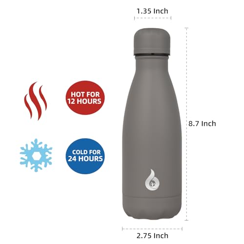 Image of BJPKPK Stainless Steel Water Bottles 12oz Insulated Water Bottle,Gray
