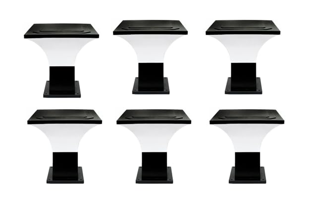 MOHAR SINGH JI STORE Plastic Gate Light for Home Gate Pillar Waterproof Pack of 6 (Bulb Not Included)