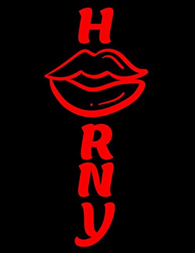 H*rny: Hot Notebook/ Composition Journal, Diary For Women & Man/ 110 Checkered Pages/ Size: 8.5 x 11