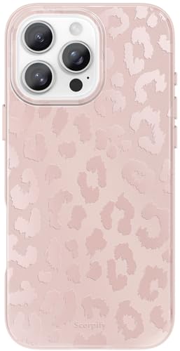 Coque rigide iPhone 16 Pro Max design léopard nude mat aux finitions soignées