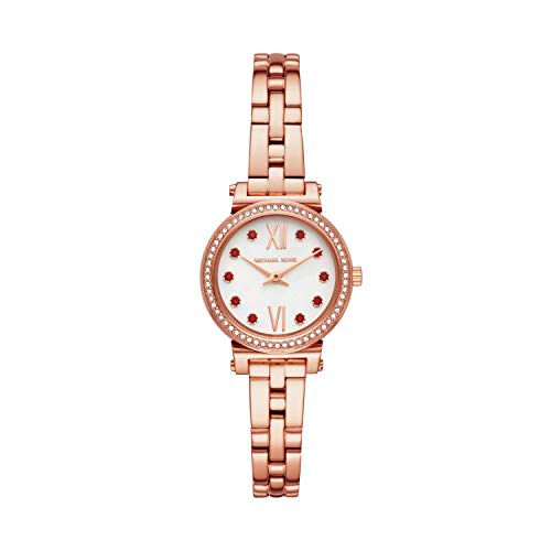 Michael Kors Women's Sofie Quartz Watch with Stainless Steel Strap, Rose Gold, 16 (Model: MK4465)