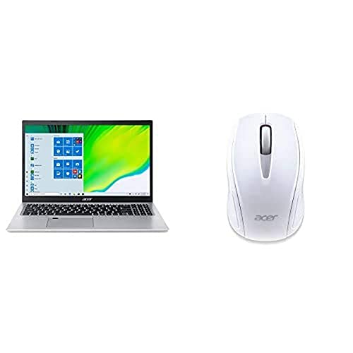 Acer Aspire 5 Slim Laptop A515-56-73AP, 15.6" Full HD IPS Display, 11th Gen Intel Core i7-1165G7, Intel Iris Xe Graphics, 16GB DDR4, 512GB NVMe SSD with Acer White M501 Wireless Mouse