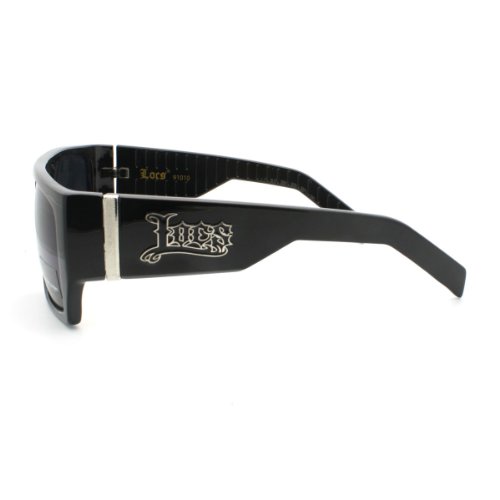 JuicyOrange Locs Sunglasses Mens Flat Top Square Gangster Mob Fashion Shades Black, 5.625w x 1.875h4