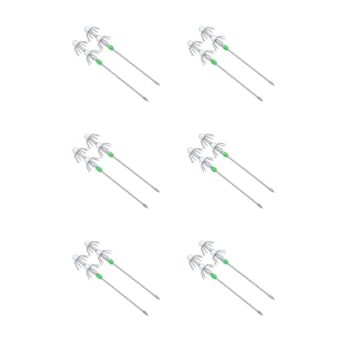 Hameçons lumineux crevettes en acier inoxydable pour pêche seiche x2