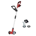 Einhell Cordless Patio Cleaner With Battery and Charger 18V Power X-Change, Patio Cleaner, Adjustable Telescopic Long Handle, Replaceable Brushes (Nylon And Steel Included) GC-CC 18 Li